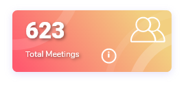 total meetings on orange gradient background